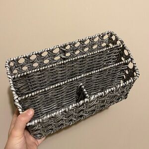 Gray Woven Basket Storage